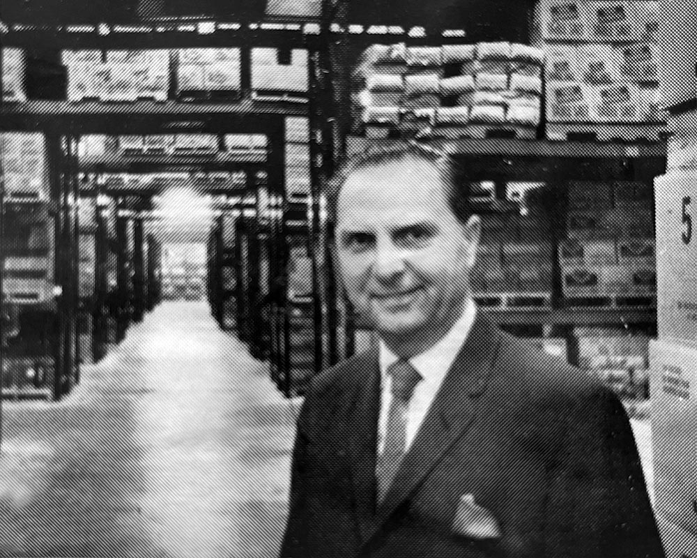 Joseph S. Bruno in warehouse.